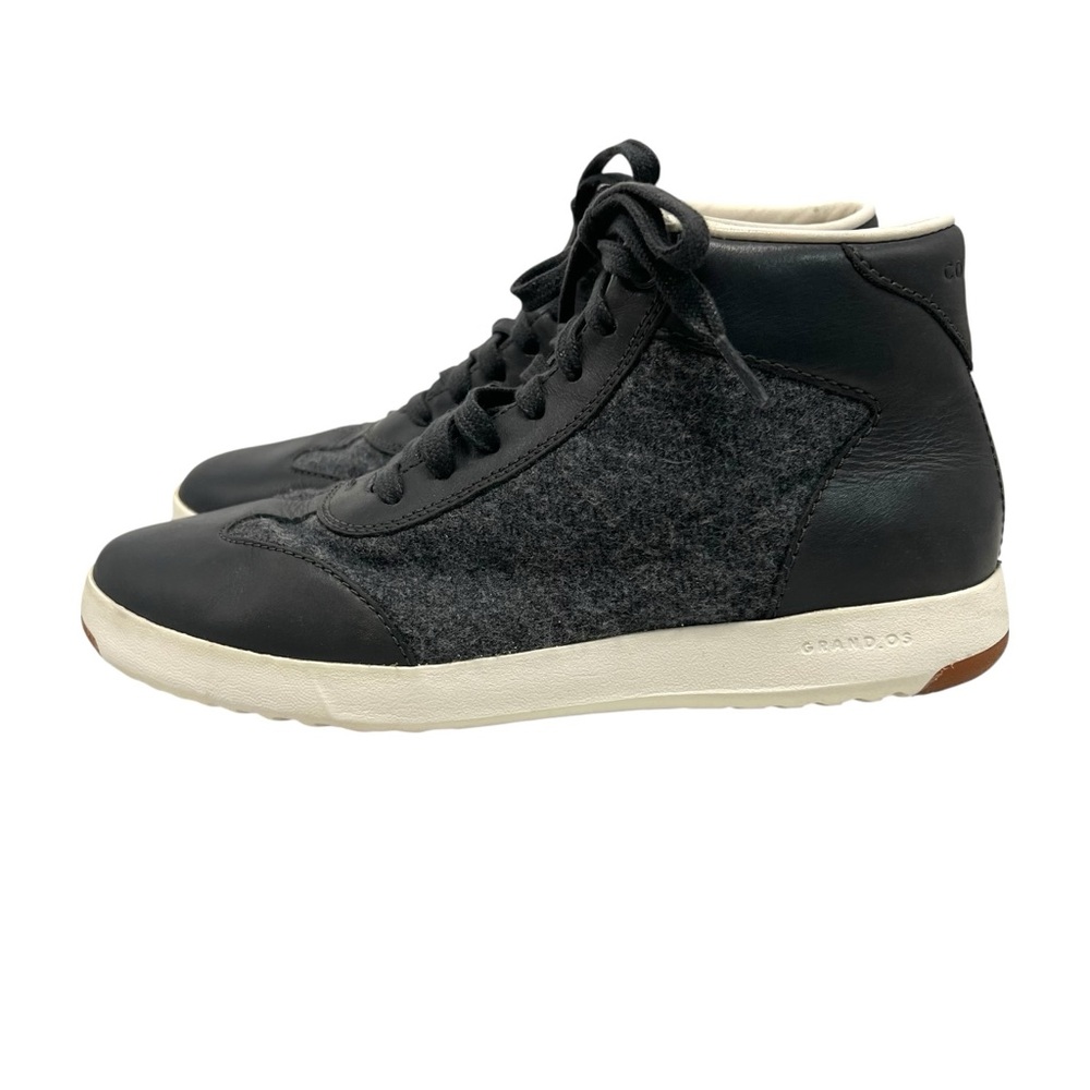 Cole Haan GrandPro Gray Leather & Wool Hi Top Casual Sneakers Women’s 7.5 - Picture 6 of 14